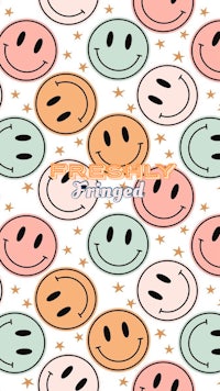 smiley faces on a white background