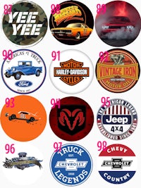 a collection of harley davidson logos on a circle