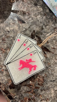 a set of playing cards with a horse on them